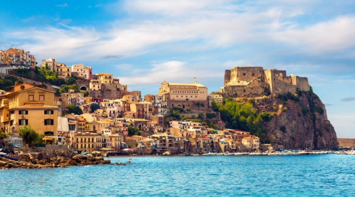 Sicilia Italia vista desde un mirador alto