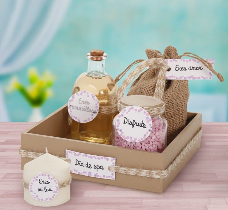 Caja para día de spa para mamá