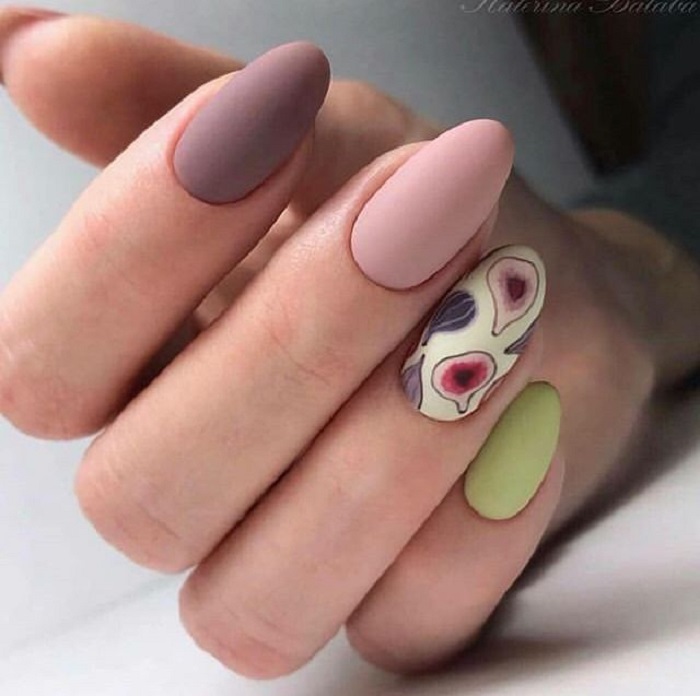 Diseño de manicure de higo