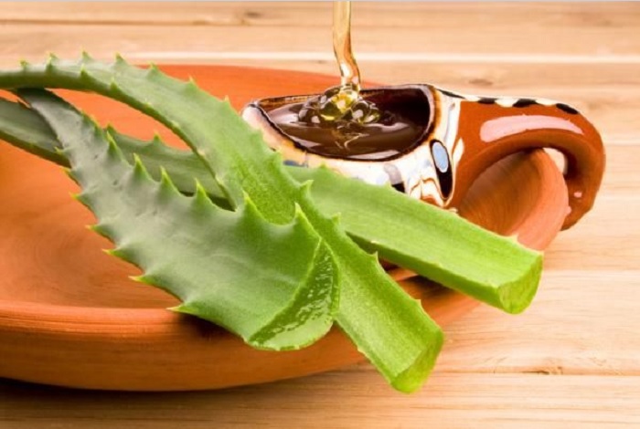 Mascarilla para cabello de aloe vera y miel de abeja