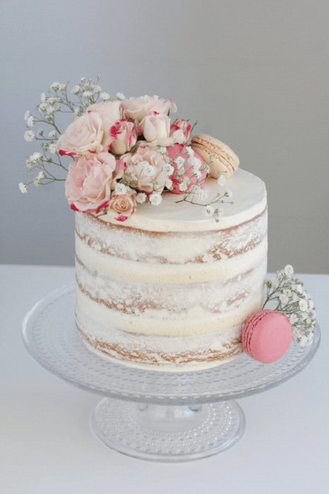 Pastel del día de las madres de vainilla