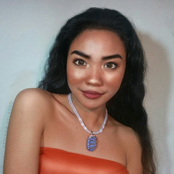 Chica con maquillaje similar al de Moana
