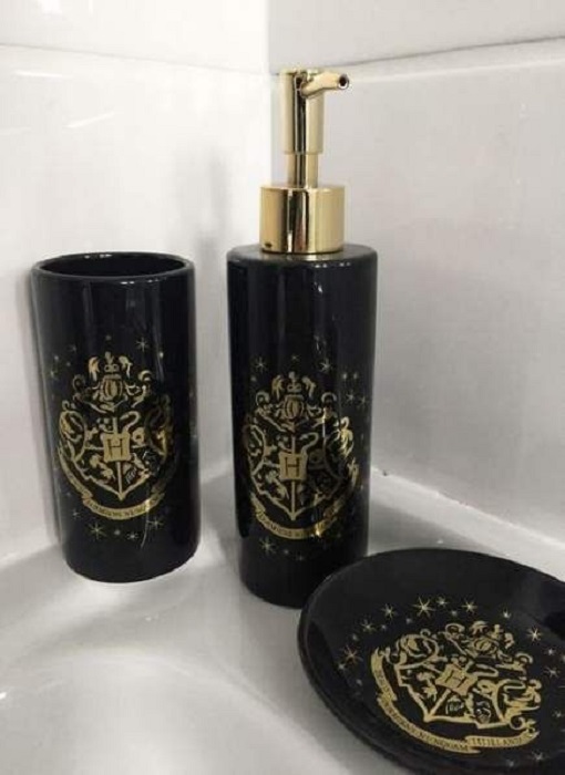 Juego de baño de vaso, plato y jabonera