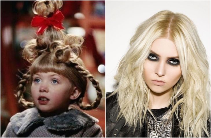 Taylor Momsen de niña en El Grinch y actualmente 