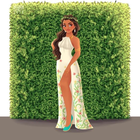 Mohana con vestido de novia