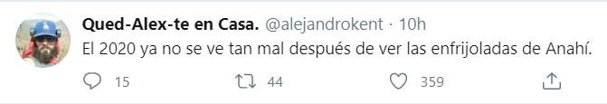 Comentarios en Twitter sobre enfrijoladas de Anahí