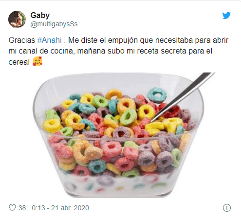 Comentarios en Twitter sobre enfrijoladas de Anahí