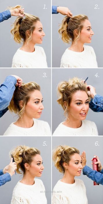 Tutorial de peinado para cabello corto con trenzas y chongos