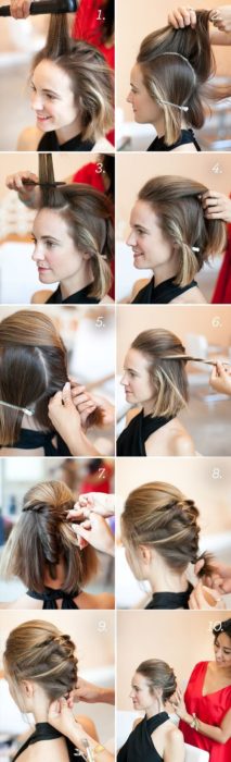Tutorial de peinado para cabello corto estilo moño
