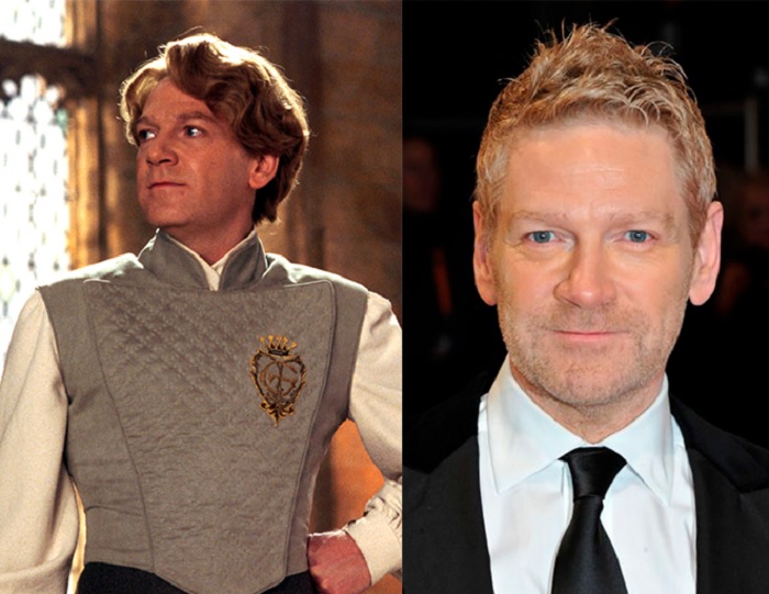 Foto comparativa del personaje Gilderoy Lockhart, con el actor que le dio vida Kenneth Branagh