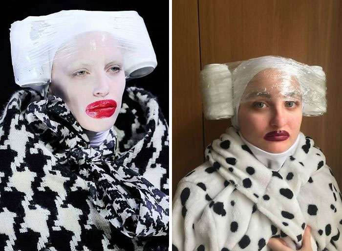 Hacen ropa de pasarela con objetos que tienen en casa