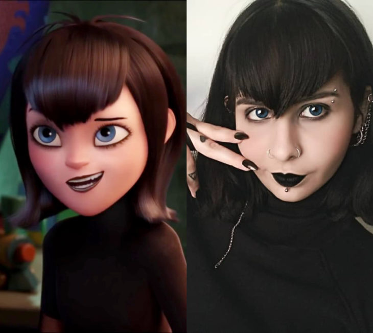 Disney princess challenge; chica disfrazada de Mavis, Hotel Transilvania