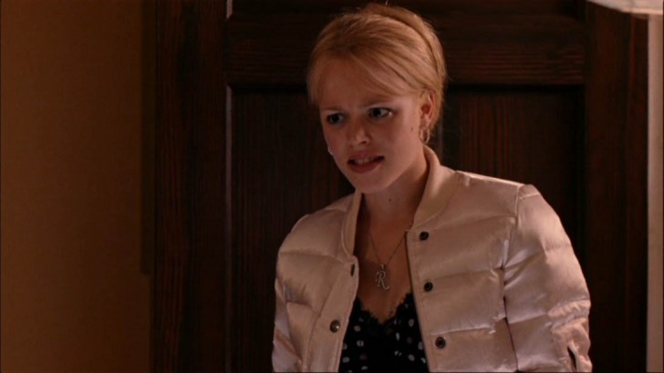 Escena de chicas pesadas, Regina George con cara de confusión 