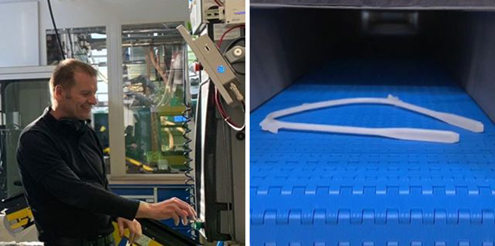 Fábrica de Lego realizando caretas de protección