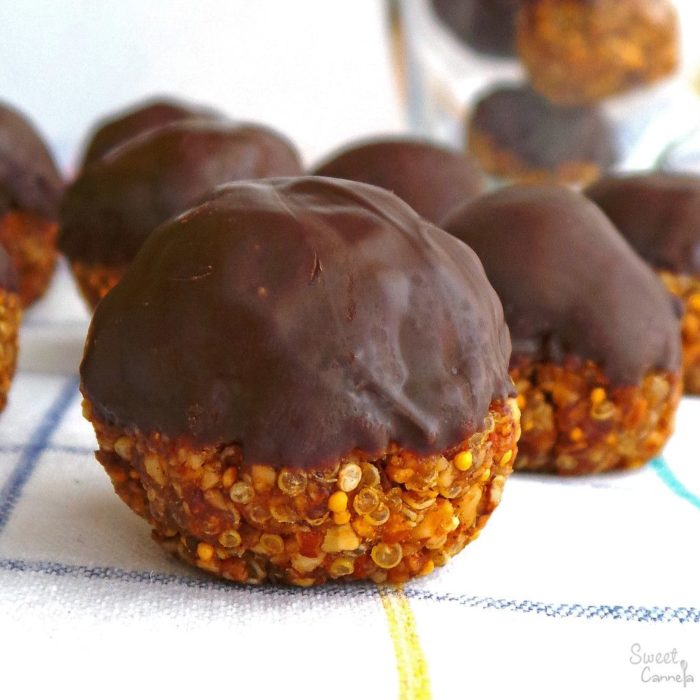 Snack saludable de bolitas de quinoa