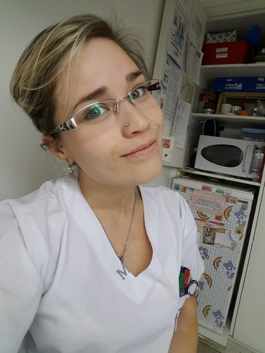 Mayra Berón, enfermera