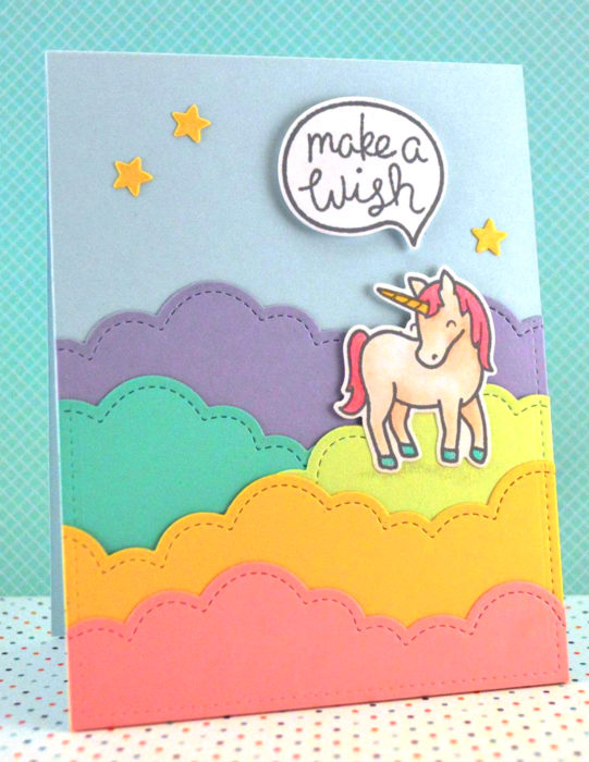 Tarjetas de felicitación infantiles para el Día del Niño; unicornio