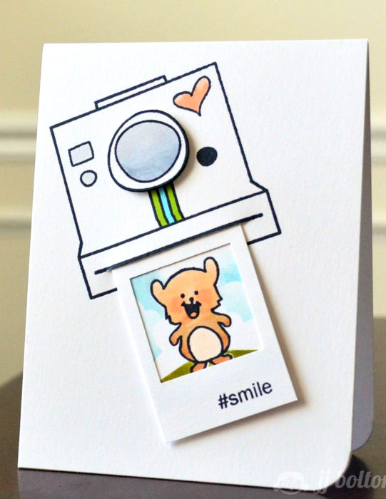 Tarjetas de felicitación infantiles para el Día del Niño; cámara polaroid con fotografía