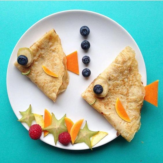 Crepas en forma de peces