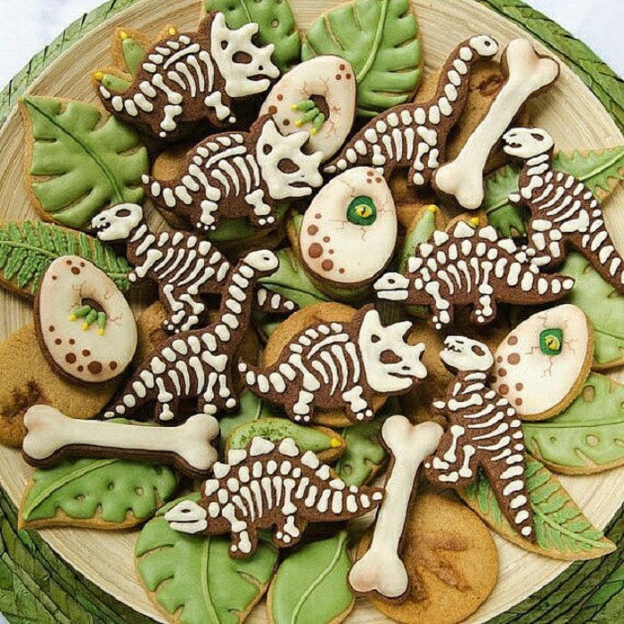 Galletas para festejar el día del niño de dinosaurios