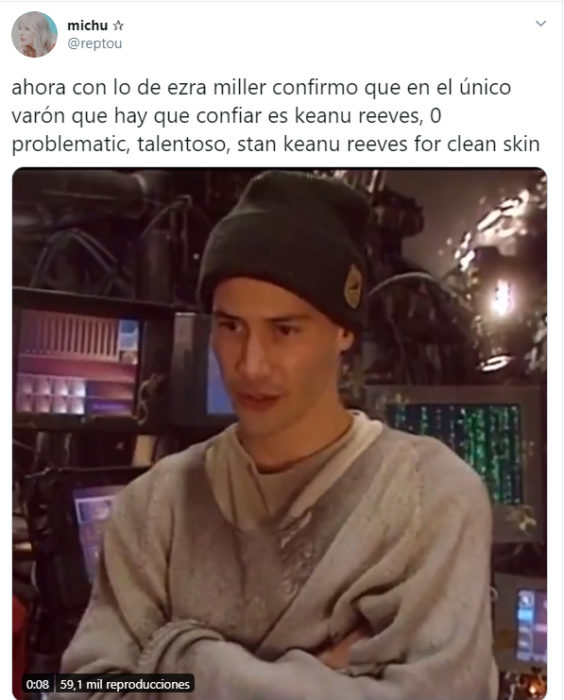 Comentarios en Twitter sobre Ezra Miller ahorcando a una fan