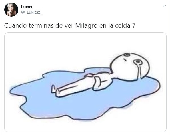 Tuit sobre las reacciones tras ver Milagro en la celda 7 