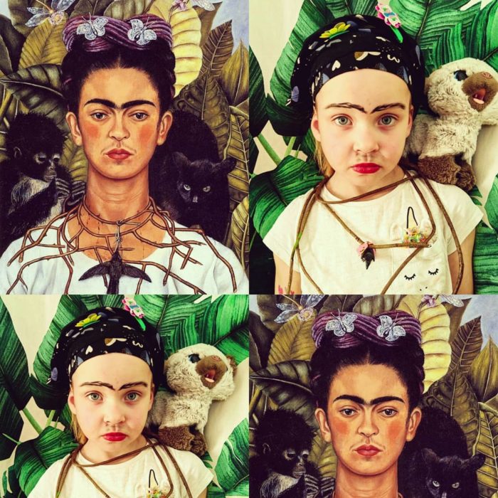 Réplicas de Autorretrato con collar de espinas y colibrí de Frida Kahlo