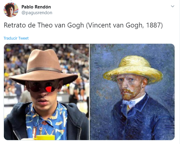 Hilo de twitter en el que se compara a Bad Bunny con diferentes obras de arte famosas