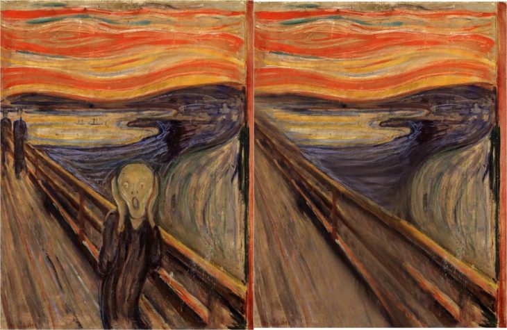El grito de Munch con y sin persona
