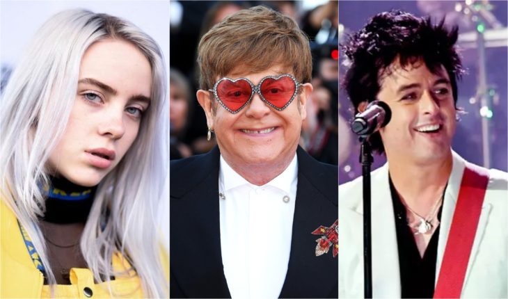 Billie Eilish, Elton John y Billie Joe Armstrong