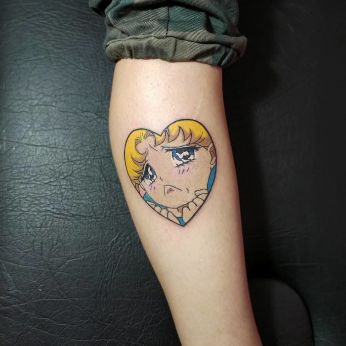 Tatuaje de Serena Tsukino llorando de Sailor Moon