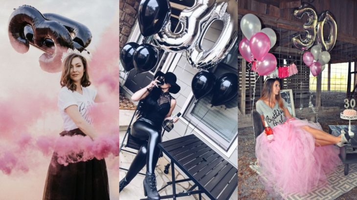 Chicas celebrando sus 30 años en una sesión de fotos casual