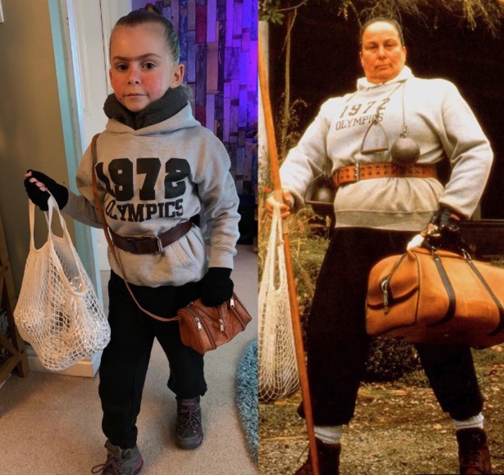 Niña disfrazada de Tronchatoro y comparada con el personaje