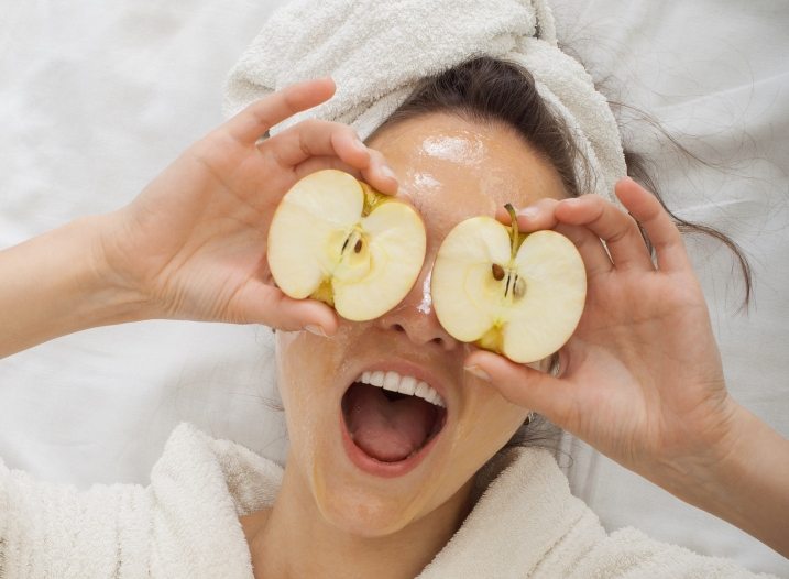 Mascarilla de puré de manzana