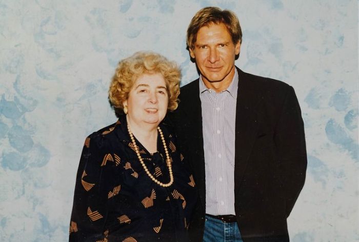 Maria Snoeys-Lagler y Harrison Ford