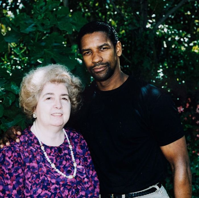 Maria Snoeys-Lagler y Denzel Washington