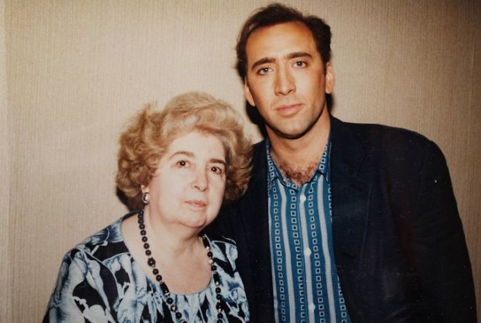Maria Snoeys-Lagler y Nicolas Cage