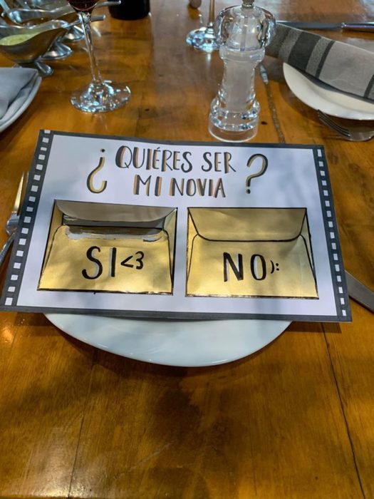 Sobre grande con opciones de respuesta si y no