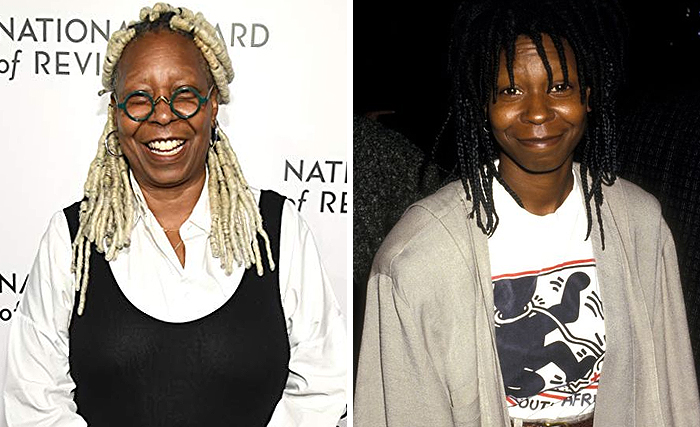 Whoopi Goldberg en la etapa adulta y en su juventud