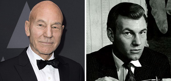 Patrick Stewart en la etapa adulta y en su juventud