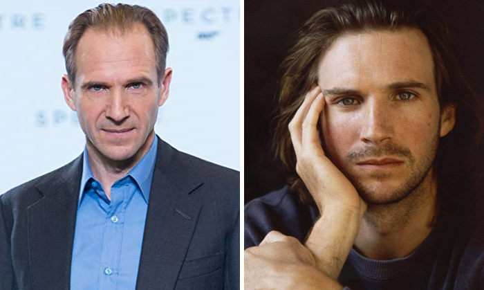 Ralph Fiennes en la etapa adulta y en su juventud