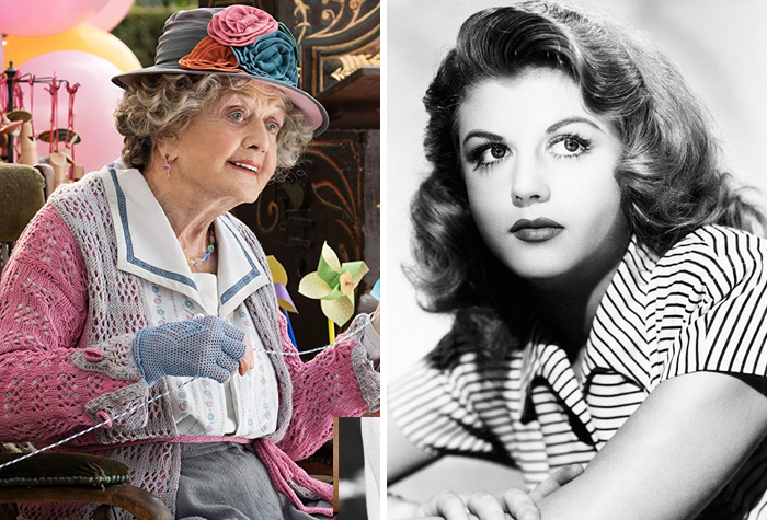 Angela Lansbury en la etapa adulta y en su juventud