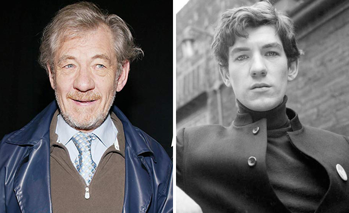 Ian McKellen en la etapa adulta y en su juventud