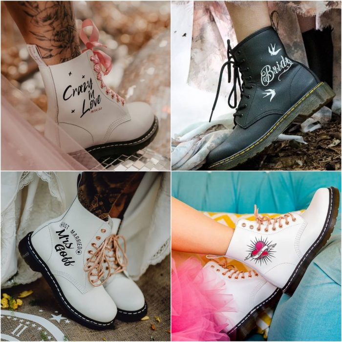 Botas estilo militar con un diseño sofisticado para novias