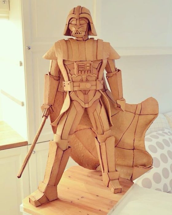 Figura de Death Vader hecha con pan de jengibre 