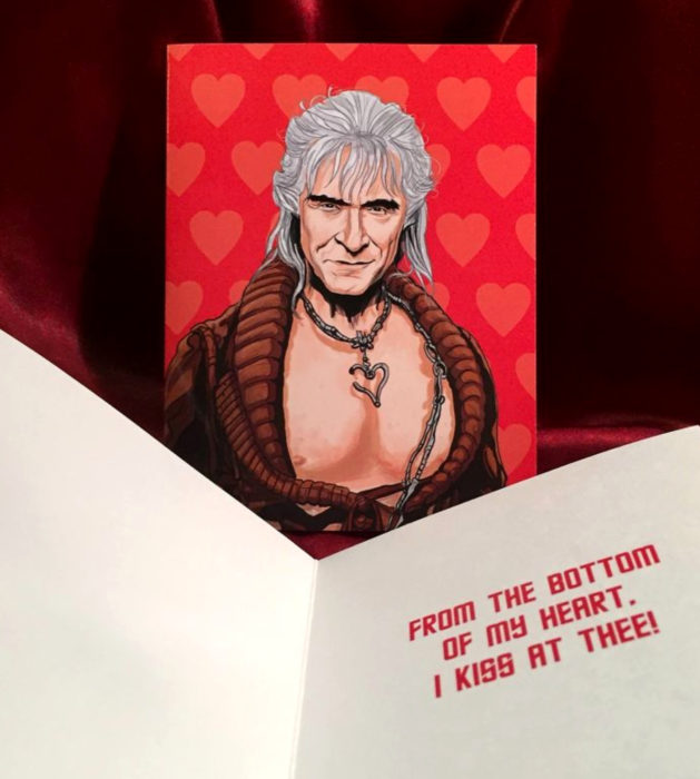 El ilustrador PJ McQuade crea tarjetas de San Valentín de famosos y películas para gente geek; Khan, Star Trek