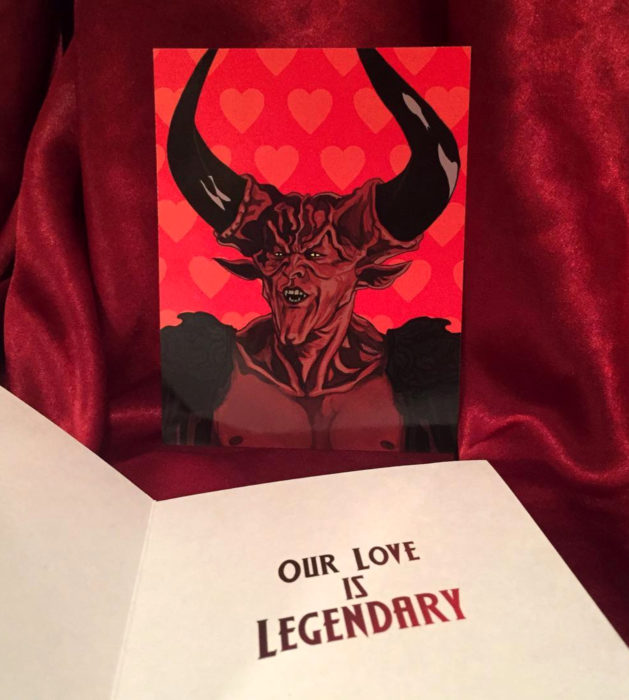 El ilustrador PJ McQuade crea tarjetas de San Valentín de famosos y películas para gente geek; El señor de las tinieblas, Leyenda