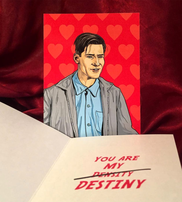 El ilustrador PJ McQuade crea tarjetas de San Valentín de famosos y películas para gente geek; George McFly, Volver al futuro
