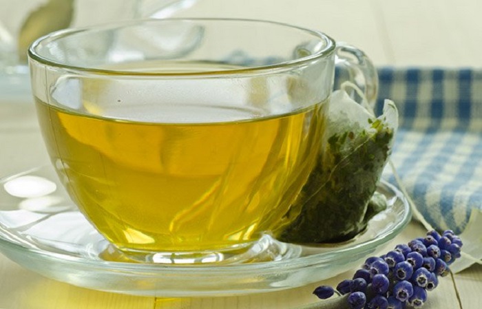 Taza de té verde 