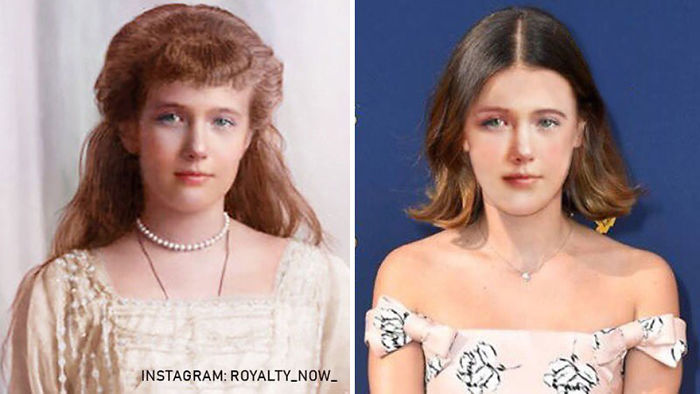 Anastasia Romanov recreada en la época actual por el artista Royalty Now